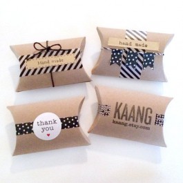 Kraft Pillow Boxes with Window